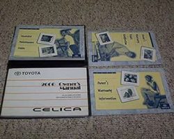 2000 Toyota Celica Owner's Manual Set