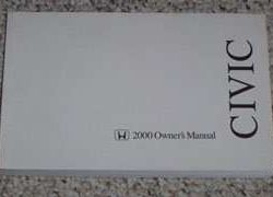 2000 Honda Civic Hatchback Owner's Manual