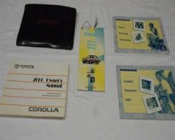 2000 Toyota Corolla Owner's Manual Set