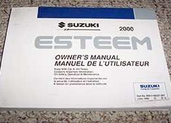 2000 Suzuki Esteem Owner's Manual
