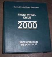 2000 Plymouth Breeze Labor Time Guide Binder