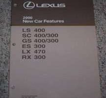 2000 Lexus LS400 New Car Features Manual