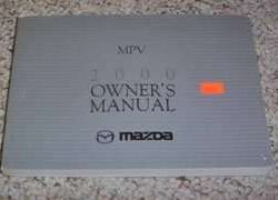2000 Mazda MPV Owner's Manual