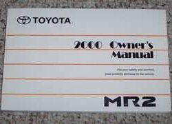 2000 Toyota MR2 Owner's Manual