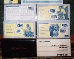 2000 Toyota MR2 Owner's Manual Set