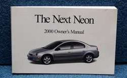 2000 Plymouth Neon Owner Operator User Guide Manual