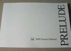 2000 Honda Prelude Owner's Manual