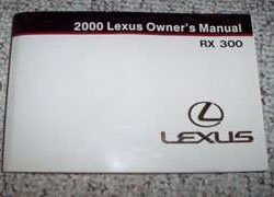 2000 Lexus RX300 Owner's Manual