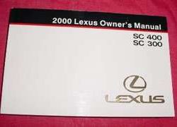 2000 Lexus SC300, SC400 Owner's Manual