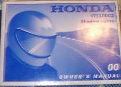 2000 Honda VT1100C2 Shadow Sabre Motorcycle Owner's Manual