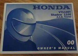 2000 Honda VT1100T Shadow ACE Motorcycle Owner's Manual