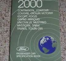 2000 Mercury Mystique Specifications Manual