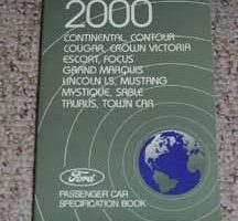 2000 Mercury Sable Specifications Manual