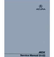 2001 Acura MDX Service Manual