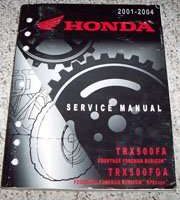 2002 Honda TRX500FA Fourtrax Foreman Rubicon & TRX500FGA Fourtrax Foreman Rubicon GPScape Service Manual