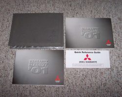 2001 Mitsubishi Diamante Owner's Manual Set