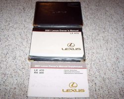 2001 Lexus LX470 Owner's Manual Sets
