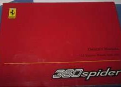 2001 Ferrari 360 Spider Owner's Manual