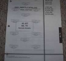 2001 Johnson 40 Jet, 60 & 70 HP Remote Models Parts Catalog