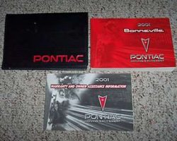 2001 Pontiac Bonneville Owner's Manual Set