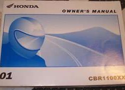 2001 Honda CBR1100XX Motorcycle Owner's Manual