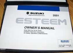 2001 Suzuki Esteem Owner's Manual