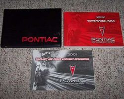 2001 Pontiac Grand Am Owner's Manual Set