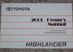 2001 Toyota Highlander Owner's Manual