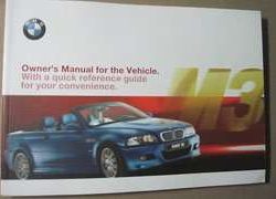 2001 BMW M3 Convertible Owner's Manual