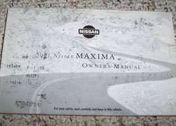 2001 Nissan Maxima Owner's Manual