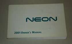 2001 Plymouth Neon Owner's Manual