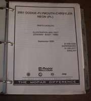 2001 Plymouth Neon Mopar Parts Catalog Binder