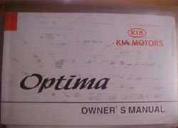 2001 Kia Optima Owner's Manual
