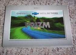 2001 Chevrolet Prizm Owner's Manual