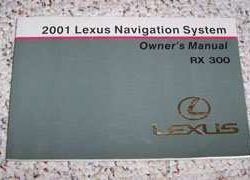2001 Lexus RX300 Navigation System Owner's Manual