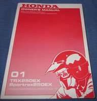 2001 Honda TRX250EX Sportrax 250EX ATV Owner's Manual