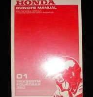 2001 Honda TRX350TM Fourtrax Rancher ATV Owner's Manual