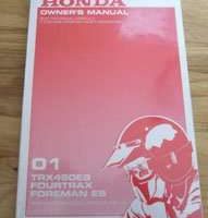 2001 Honda TRX450ES Fourtrax Foreman ES ATV Owner's Manual