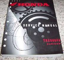 2001 Honda Fourtrax Rubicon TRX500FA ATV Service Manual