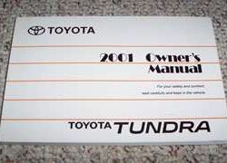 2001 Toyota Tundra Owner's Manual