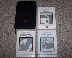2001 Mercury Villager Owner's Manual Set
