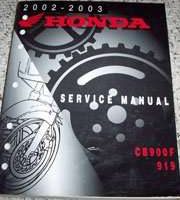 2002 Honda CB800F & 919 Motorcycle Service Manual