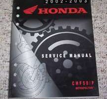 2002 Honda Metropolitan CHF50 & Metropolitan II CHF50P Service Manual