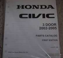 2002 Honda Civic 3 Door Parts Catalog Manual