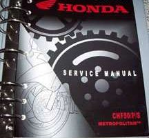 2002 Honda Metropolitan CHF50, CHF50S & Metropolitan II CHF50P Motorcycle Service Manual