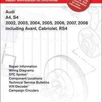2003 Audi A4, S4 & RS4 Service Manual DVD
