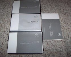 2002 Nissan Altima Owner's Manual Set