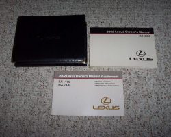 2002 Lexus RX300 Owner's Manual Set
