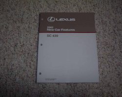 2002 Lexus SC430 New Car Features Manual