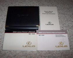 2002 Lexus SC430 Owner's Manual Set